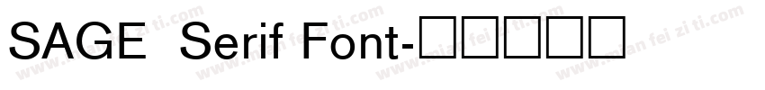 SAGE  Serif Font字体转换